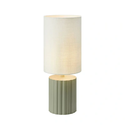 Afbeelding van Can tafellamp, wit/grijs, hoogte 57 cm, keramiek, textiel
