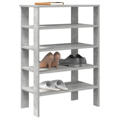 Afbeelding van Schoenenrek 61x32x87,5 cm bewerkt hout betongrijs
