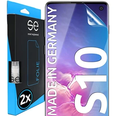 Afbeelding van 3D Screenprotector voor Samsung Galaxy S10 [2 stuks smart engineered] Volledig dekkende, transparante screenprotector, vriendelijk beschermhoesjes, Geen glas maar TPU folie