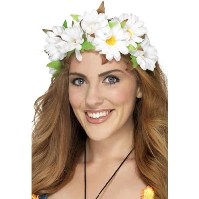 Afbeelding van Smiffys Haarband Bloemen Wit