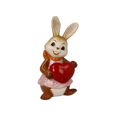 Afbeelding van Goebel Pasen Decoratief beeld / figuur Haas Alles in liefde Aardewerk 12cm Paashaas