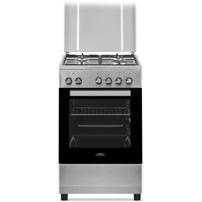 Afbeelding van Everglades EVCK5011 Vrijstaand Gasfornuis Inox Look 50CM Breed 48 Liter 5 Jaar Garantie