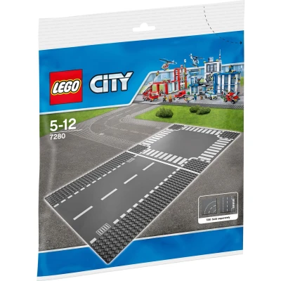 Afbeelding van LEGO City Rechte Wegenplaten en Kruising 7280
