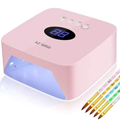 Afbeelding van AZ GOGO Nagellamp, oplaadbaar, uv ledlamp, draadloos, voor nagelgel, lamp, professioneel, automatisch, 30/60/99 s, lcd touchscreen, afneembaar, alle gels