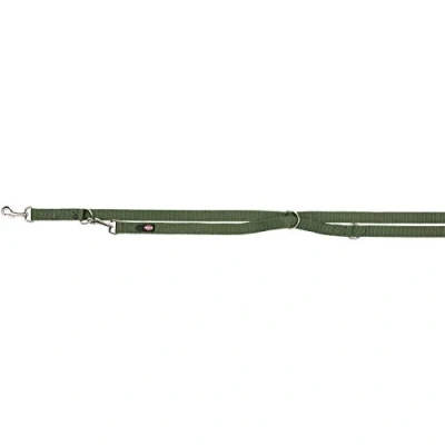 Afbeelding van Trixie Hondenriem Premium Dubbelgestikt Verstelbaar Bosgroen 200X2 CM (396198)