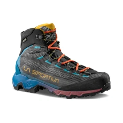 Afbeelding van La Sportiva Aequilibrium Bergschoenen, Heren, Maat: 44, Carbon/tropic blue Textiel/ synthetisch