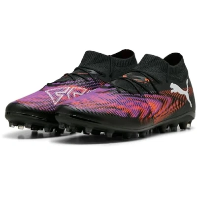 Afbeelding van Puma Future 8 Match MG Voetbalschoenen met kunststof noppen, Heren, Maat: 47, Black/white/glowing red Textiel/ synthetisch