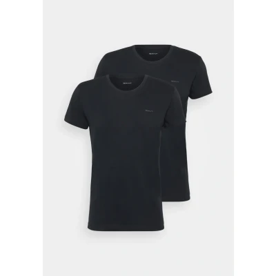 Afbeelding van GANT C NECK 2 PACK Hemd, Heren, Maat: Large, Black