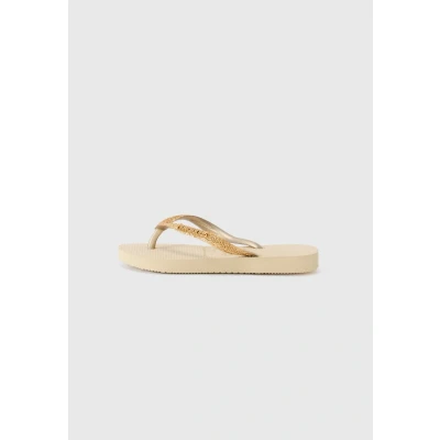 Afbeelding van Havaianas Meisjes Slim slippers met glitter in de kleur Beige, maat: 27/28
