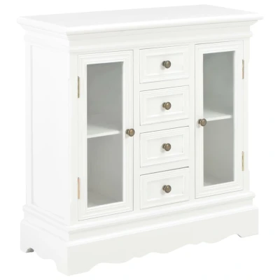 Afbeelding van Dressoir 70x28x70 cm massief grenenhout wit