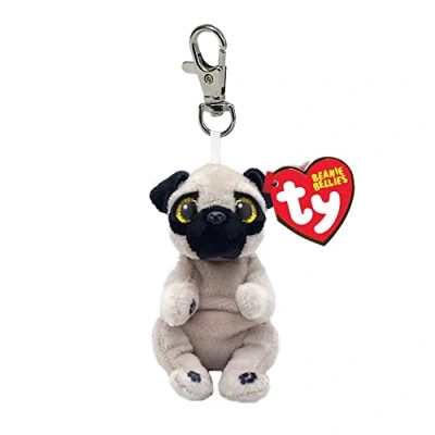 Image de Porte clés en peluche TY Beaniee Bellies Clip Izzy Le Chien