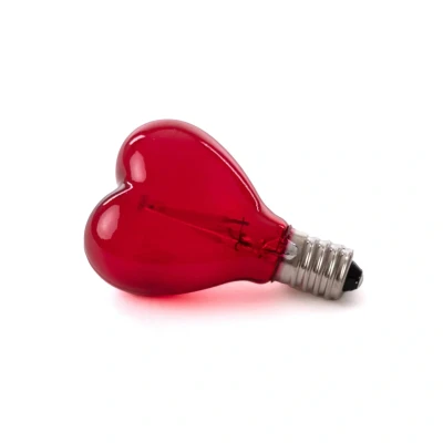 Afbeelding van SELETTI LED lamp E14 1W 5V, Muislamp, hart rood