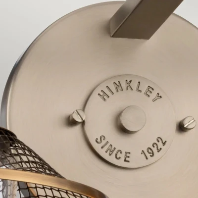 Afbeelding van Hinkley LED Badkamerarmatuur Rigby 2X E27 Max 40W IP44 Antique Nickel &amp; Heritage Brass
