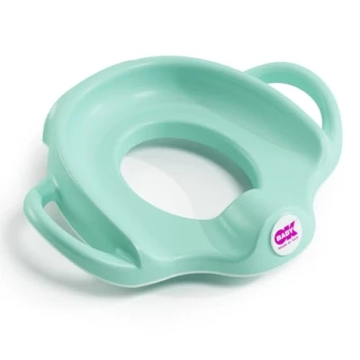 Afbeelding van OKBABY Sofa WC verkleiner met antislip rand Hoge rugleuning voor maximaal comfort en grote handgrepen maximale stabiliteit van het kind Turquoise
