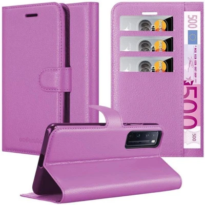 Afbeelding van Cadorabo Hoesje geschikt voor Huawei NOVA 7 PRO 5G in MANGAAN PAARS Beschermhoes met magnetische sluiting, standfunctie en kaartvakje Book Case Cover Etui