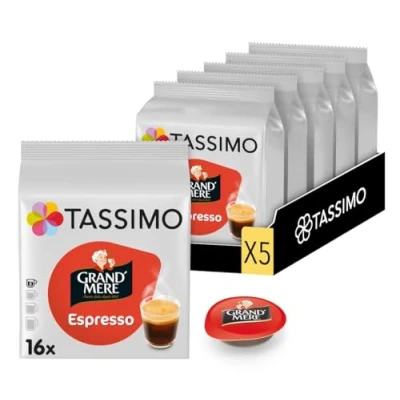 Afbeelding van Tassimo Café Dosettes 80 drankjes Grand Mère Espresso (5 x 16 drankjes)