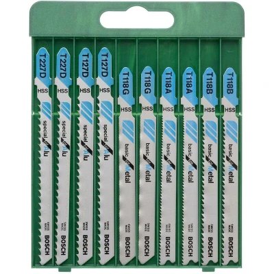 Afbeelding van Bosch Accessories 2609256745 10 delig Decoupeerzaagbladen set met T schacht 1 set(s)