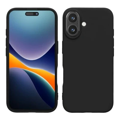 Afbeelding van kwmobile telefoonhoesje geschikt voor Apple iPhone 16 Hoesje smartphone Back cover in mat zwart