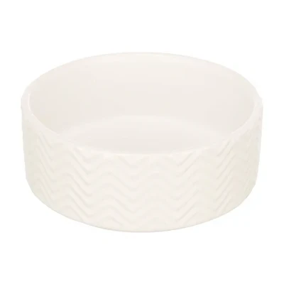 Afbeelding van Trixie Voerbak / Drinkbak Wave Keramiek Wit 13 CM 400 ML (409154)