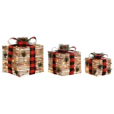 Afbeelding van Kerstversiering DKD Home Decor Rood Natuurlijk 25 x cm (3 Onderdelen)