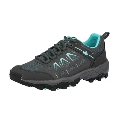 Afbeelding van Lico sierra dames lage schoenen, antraciet/turquoise