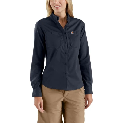 Afbeelding van carhartt RUGGED PROFESSIONAL Long Sleeve SHIRT NAVY vrouwen