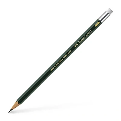 Image de Faber Castell Lot de 12 Crayon 9000 avec gomme, hexagonale, B