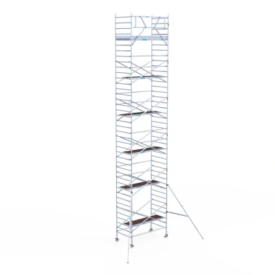 Afbeelding van Euroscaffold professionele rolsteiger 135x250x13.20m werkhoogte carbondeck lichtgewicht