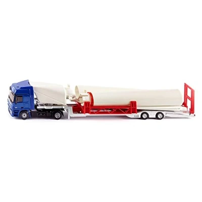 Afbeelding van Siku 3935 vrachtwagen met windturbine, 1:50, meerkleurig, metaal/kunststof, incl. windgenerator, montage mogelijk sokkel inbegrepen