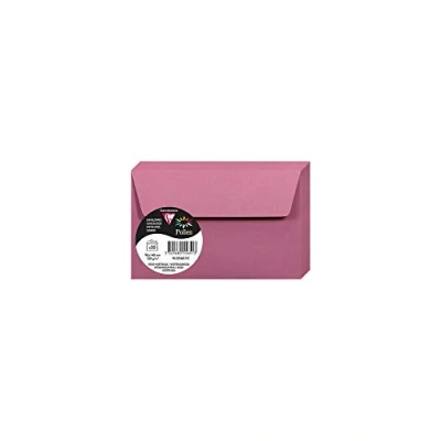 Afbeelding van Clairefontaine 55651C, verpakking met 20 enveloppen, zelfklevend, formaat 9 x 14 cm, 120 g/m², kleur: hortensia roze, uitnodiging voor evenementen en overeenkomst, Pollen serie, glad papier van hoge