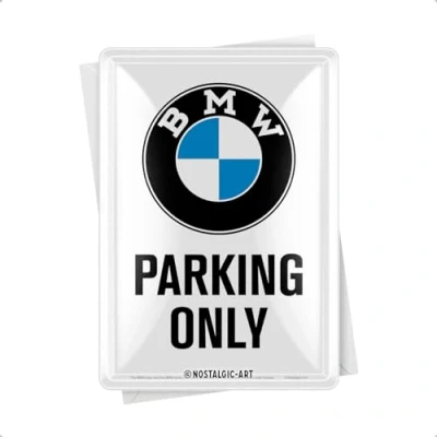 Afbeelding van BMW Parking Only Metalen Postcard 10 x 14 cm