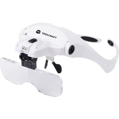 Afbeelding van TOOLCRAFT 2469761 Loepbril Met LED verlichting Vergrotingsfactor: 3.5 x, 2.5 2.0 1.5 1.0 x Lensgrootte: (l b