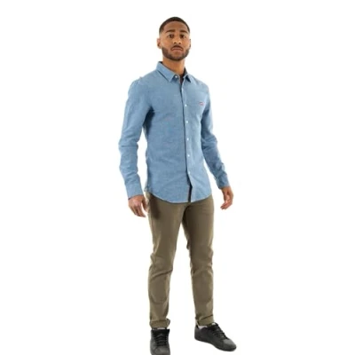 Image de Levi&#039;s Chemise slim à manches longues Battery Housemark pour homme, Bleu marine pivoine., S