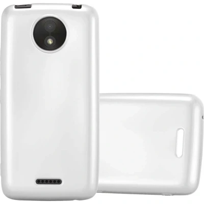 Afbeelding van Cadorabo Hoesje geschikt voor Motorola MOTO C PLUS in METALLIC ZILVER Beschermhoes gemaakt van flexibel TPU silicone Case Cover