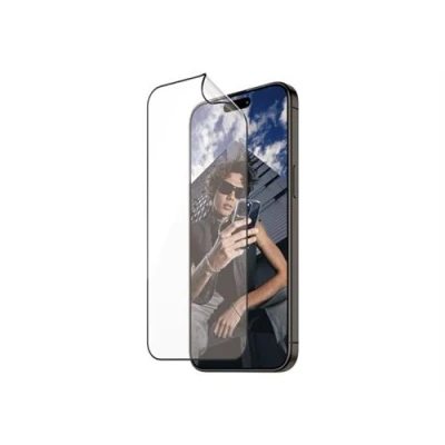 Image de Verre Trempé Apple iPhone 15 Pro Max: PanzerGlass Matrix Recycled Ultra Wide Fit Anti Bacterial Screenprotector incl. applicator Plastique