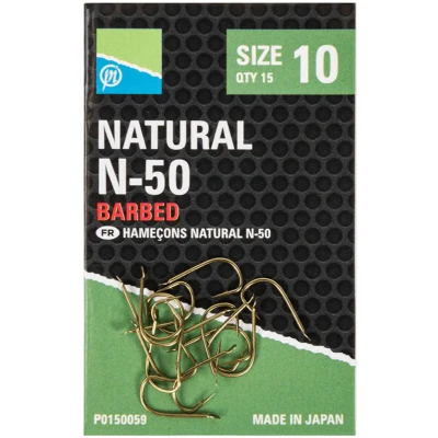 Afbeelding van Preston Natural N 50 Barbed (15 pcs) Maat : 18