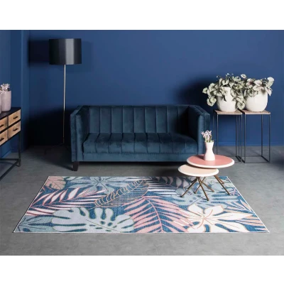 Afbeelding van Tapijt/Vloerkleed Urban Jungle Blauw 70x140 Cm