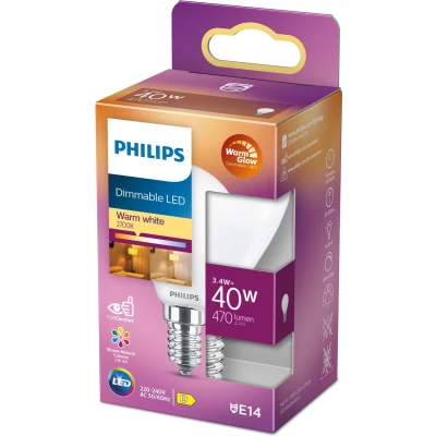 Afbeelding van Philips Kaarslamp en kogellamp (dimbaar)