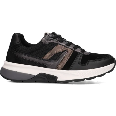 Afbeelding van Gabor 845.1 Sneakers Leren Sneaker Dames Zwart Maat 38