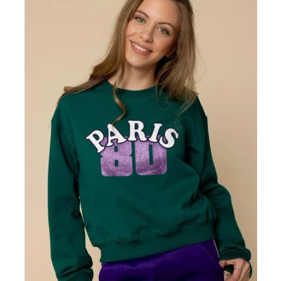 Afbeelding van LOOXS 10sixteen 2531 5318 302 Meisjes Sweater Maat 128 Groen van 95%Cotton 5% ea