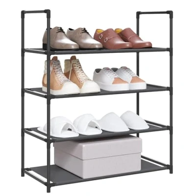 Afbeelding van WOLTU SR0007 Schoenenrek, schoenenrek voor 12 paar schoenen, 60 x 28 71 cm, zwart