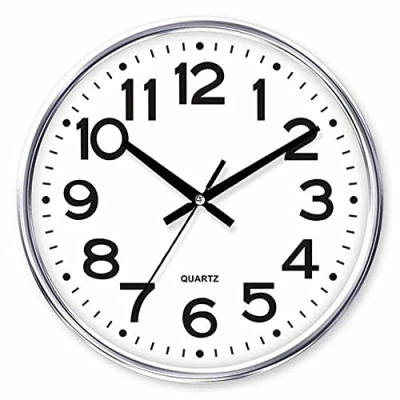 Afbeelding van Muurklok Timemark Zilverkleurig 34 x cm
