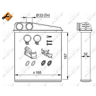 Afbeelding van Kachelradiateur, interieurverwarming NRF 58211