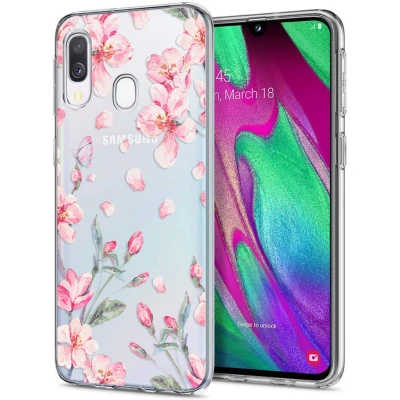 Afbeelding van iMoshion hoesje Geschikt voor Samsung Galaxy A20e Siliconen Design Roze / Meerkleurig Goud Pink Graphic