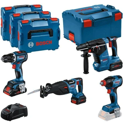Afbeelding van BOSCH 0615990N37 18V accu machineset in L Boxx 136/238 (1x 4,0Ah/2x 5,5Ah + lader)
