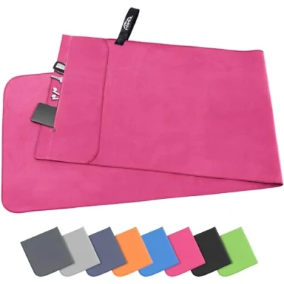 Afbeelding van Pameil Dubbelzijdige fleece sporthanddoek (roze rood)