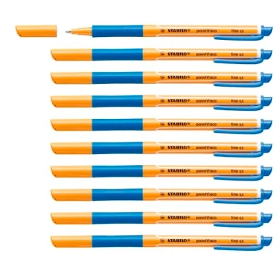 Afbeelding van Rollerpen STABILO PointVisco 1099/51 fijn azuurblauw