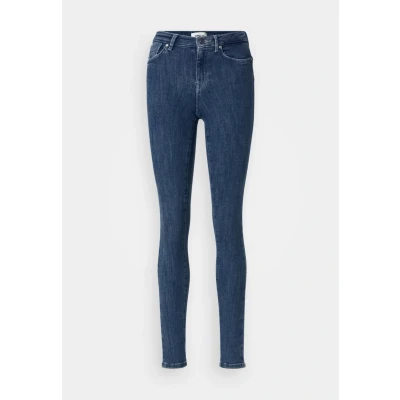 Afbeelding van ONLY Onlpower LIFE MID Pushup Jeans Skinny Fit, Dames, Maat: Mx32, Dark blue denim
