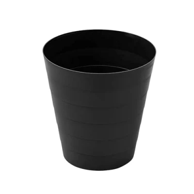 Afbeelding van Sinoba Prullenbak 6105 van kunststof, voor kinderkamer, kantoor, keuken, hoogte 25 cm, 9 liter, zwart