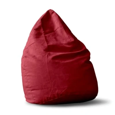 Afbeelding van Lumaland Luxe XL zitzak Stijlvolle beanbag 120L vulling 100% Polyester Verkrijgbaar in verschillende kleuren Rood